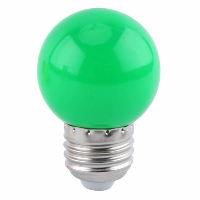 Ampoule LED Guinguette verte E27 1W G45 plastique professionnelle