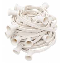 Guirlande Guinguette cable blanc 50m 75 douilles E27