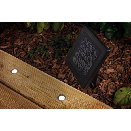 Kit 5 mini spots extérieur sol système alimentation solaire professionnel