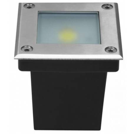 Spot LED encastrable extérieur carré blanc chaud 5W professionnel