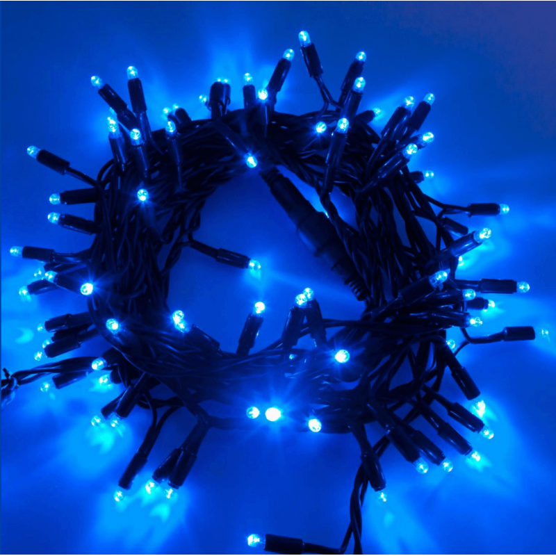 Guirlande lumineuse LED 10M bleue raccordable professionnelle