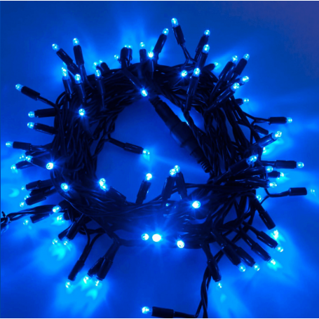 Guirlande lumineuse LED 10M bleue raccordable professionnelle