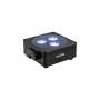 Projecteur rechargeable plat LED RGBW DMX 24W noir 3 faisceaux professionnel