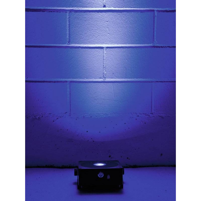 Projecteur rechargeable extérieur plat LED RGBW DMX 15W noir 1 faisceaux professionnel