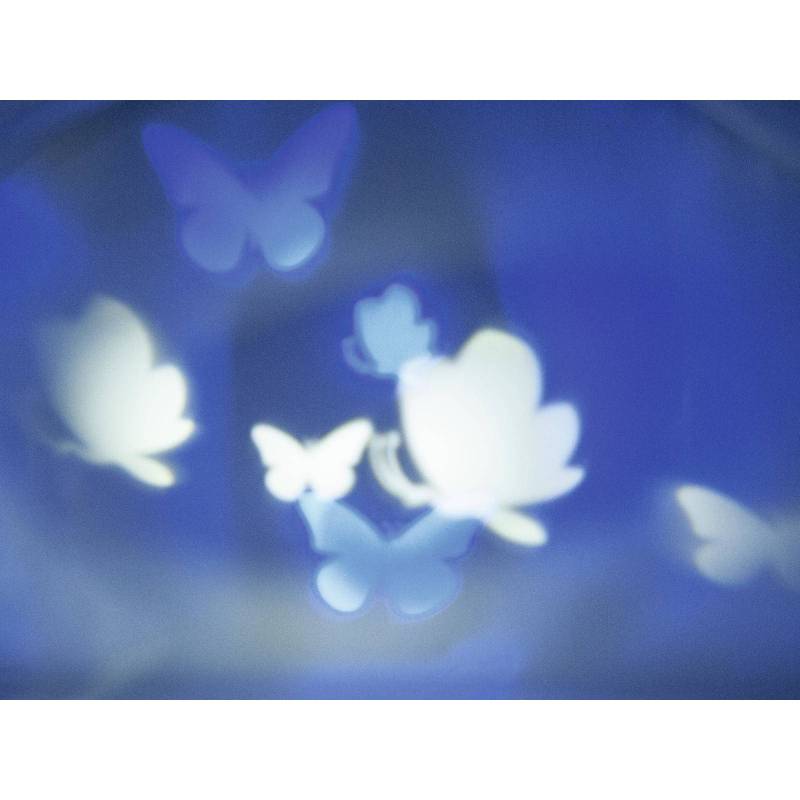Ampoule effet motifs papillon blanc et bleu E27 LED professionnel