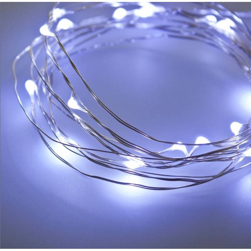 Guirlande lumineuse LED sans prise décoration fêtes