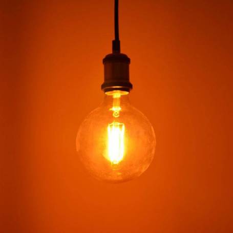 Ampoule led vintage filament G125 E27 4w ambrée
