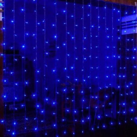 Rideaux lumineux led Bleu 2X2 mètres professionnel
