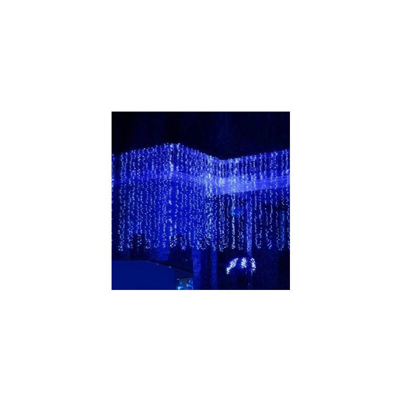 Rideaux lumineux led Bleu 2X2 mètres décoration noel