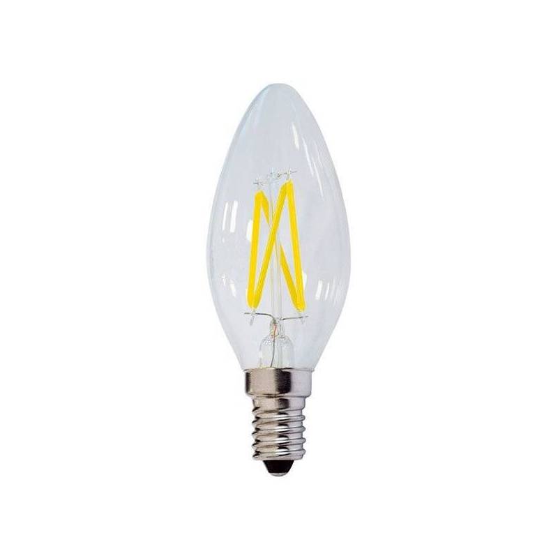 Ampoule bougie E14 C35 4W 6000k filament blanc froid professionnel