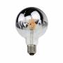 Ampoule LED G95 mm 4W 2700k E27 argent blanc chaud professionnelle professionnel