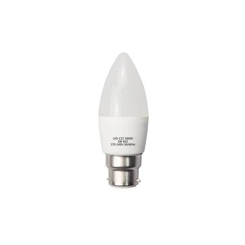 Ampoule led flamme B22 6W 6000k blanc froid C35 professionnel
