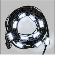 Guirlande stroboscopique flash 10 lampes blanc froid connectable professionnelle ILLUPRO 230V professionnel