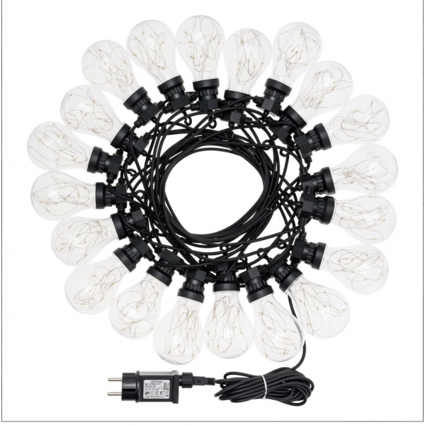 Guirlande 20 ampoules fil lumineux micro led 10M professionnel