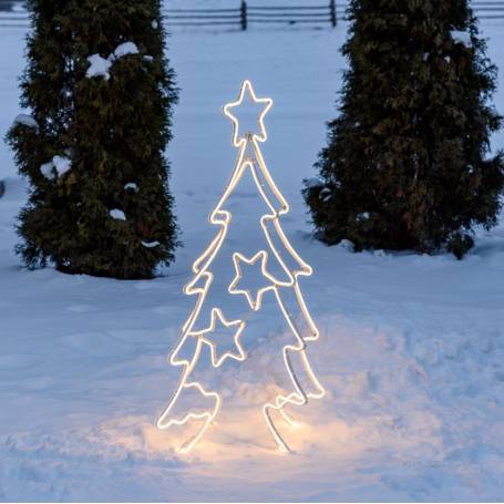 Sapin de Noel Lumineux 60 cm - Etoiles Lumiere RGB 20 led