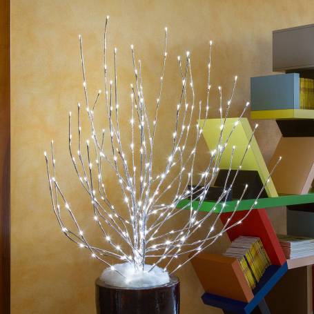 FFNIU Lot de 3 branches lumineuses LED de 152,4 cm, branches lumineuses  pour vase, branches de saule avec prise USB, arbre artificiel décoratif  pour Halloween, Thanksgiving et Noël, blanc chaud