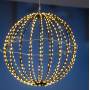 Sphère lumineuse 40CM 700 LED blanc chaud fil cuivre structure métal marron professionnel