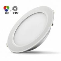 Downlight led encastrable dimmable RGB + blanc 13W rond 180mm professionnel