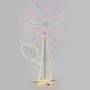Lampe néon déco fleur XL 185x110 cm 960 leds smd blanc chaud / rose professionnel