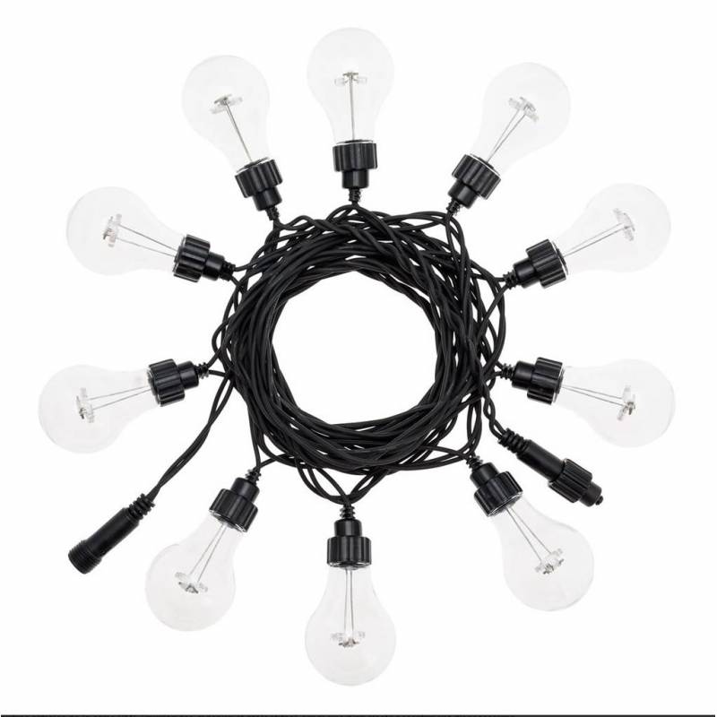 Guirlande Guinguette 10M 20 ampoules transparentes blanc chaud connectable professionnel