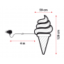 Lampe néon déco glace cône italienne professionnel dimensions