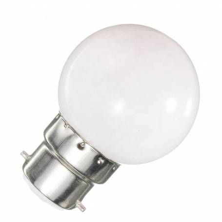 Ampoule B22 plastique 2W LED Blanc chaud G45 pour guirlande guinguette professionnelle