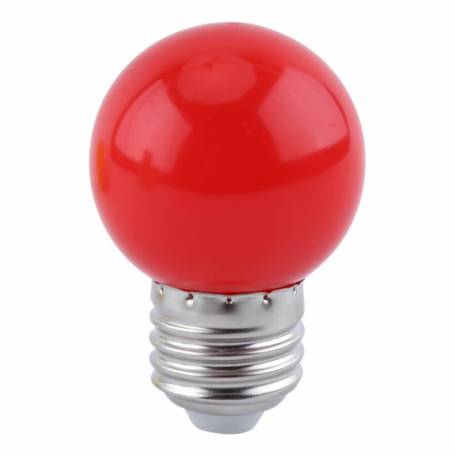 Ampoule 2W rouge LED pour guirlande Guinguette culot E27 en plastique