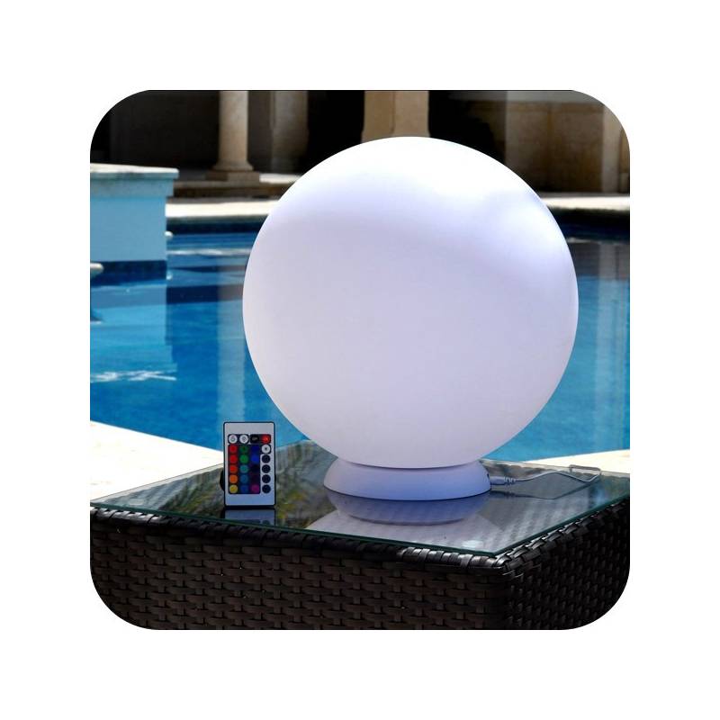 Boule lumineuse 40CM blanche sans fil rechargeable LED ou filaire professionnelle