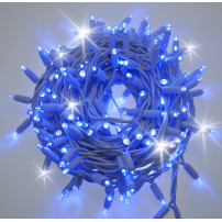 Guirlande lumineuse LED flash 10M bleue et blanche raccordable professionnelle