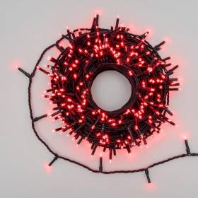 Guirlande lumineuse 25 m 360miniLED rouge câble vert 8 modes d'animation