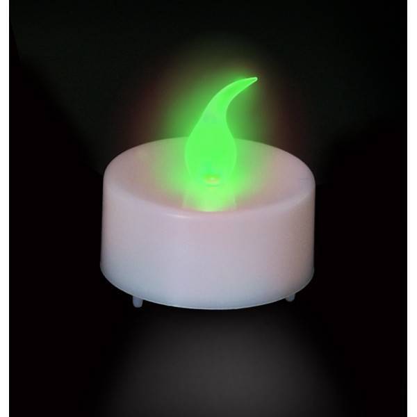 Bougie LED chauffe plat à pile vert