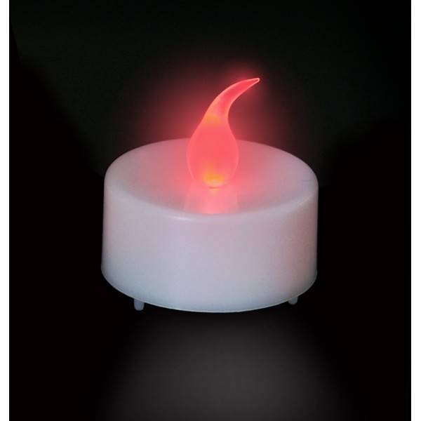 Bougie LED rouge chauffe plat à pile