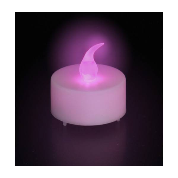 Bougie LED à pile rose chauffe plat