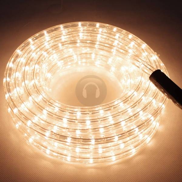 Cordon lumineux LED découpe au mètre IP44 230V blanc chaud