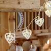 Guirlande lumineuse led cœurs blancs 1.35m piles AA intérieur décoration mariage baptême