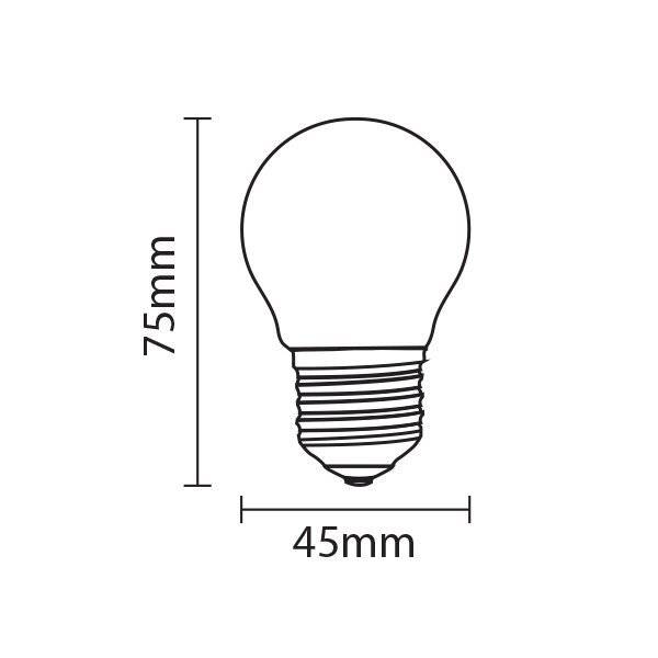 Ampoule LED pour guirlande type guinguette 1W G45 B22 Bleue - 2006 - Fox  Light