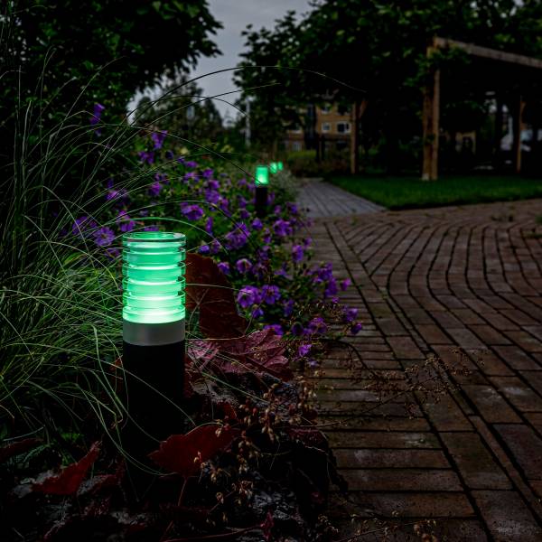 Borne lumineuse extérieure connectée intelligente H40cm LED RGB + blanc 5W 12V Garden Pro