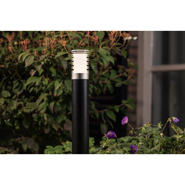 Borne lumineuse extérieur noir H40cm LED blanc chaud 3W 12V IP44 Garden Pro