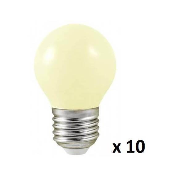 Guirlande guinguette 10M et 10 ampoules LED E27 blanc chaud câble noir extensible