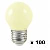 Guirlande guinguette 100M 100 ampoules LED E27 1W blanc chaud câble noir extensible