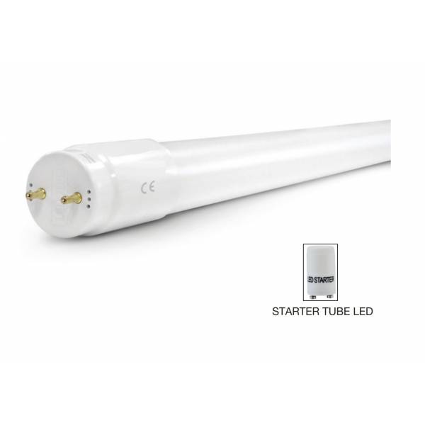 Tube neon Led T8 120cm blanc chaud 3000k 18W avec starter