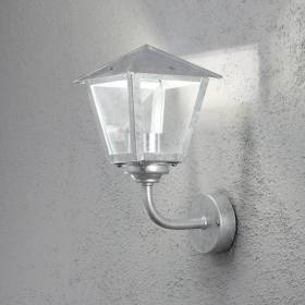 Applique murale extérieur lanterne acier galvanisé IP23 blanc chaud 8W dimmable professionnelle Benu Konstsmide