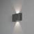 Applique murale LED réglable haut et bas IP54 Alu Gris anthracite blanc chaud 3000k 2x6W professionnelle Konstsmide