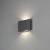 Applique murale LED réglable haut et bas IP54 Alu Gris anthracite blanc chaud 3000k 2x6W professionnelle Chieri Konstsmide