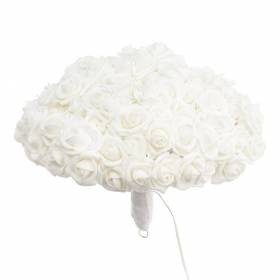 Bouquet 192 Roses blanches lumineuses LED H33 CM diamètre 40CM