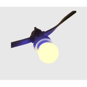 Guirlande guinguette pour éclairage 10m 20 ampoules LED E27 4W Blanc chaud professionnel