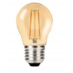 Ampoule filament 2W E27 G45 LED blanc très chaud 2200 kelvin verre ambré pour guirlande guinguette