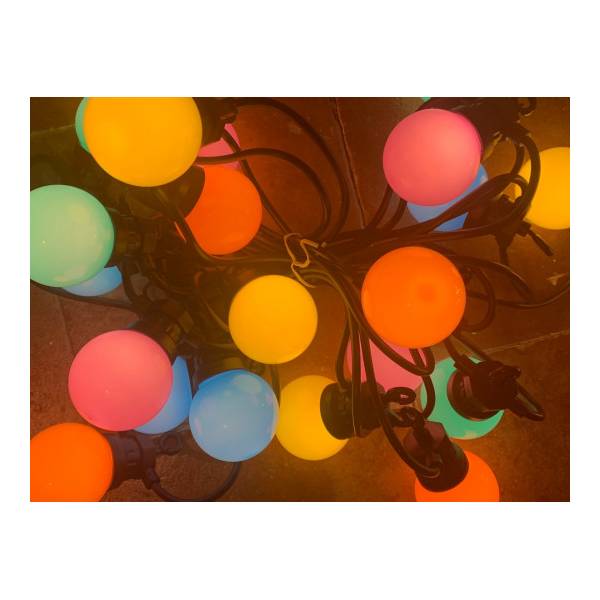 Guirlande guinguette extérieure raccordable multicolore LED 18m