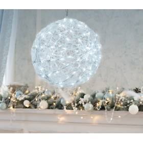 Sphère lumineuse D36cm 140 LED blanc froid 8 jeux lumières IP44 SMART Connect Lotti 31V