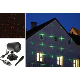 Projecteur laser Noel étoiles vertes points rouges animés extérieur IP44